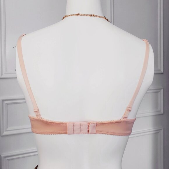 New- AERIE Peach with Taupe "EMMA" Bra- Padded- 34A - Picture 6 of 11